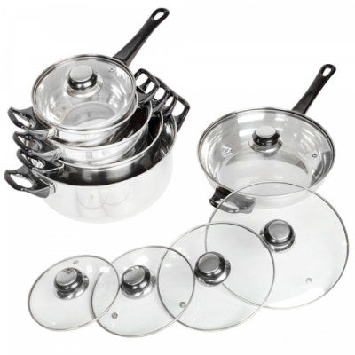 Excellent Houseware Cookware set in stainless steel- 6 pieces