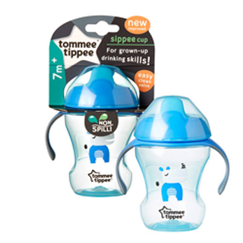 Tommee Tippee Treinando copo com canudinho 7 meses.+ - azul