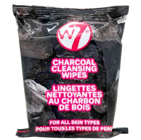 W7 Charcoal Cleansing Wipes - 25 PCS