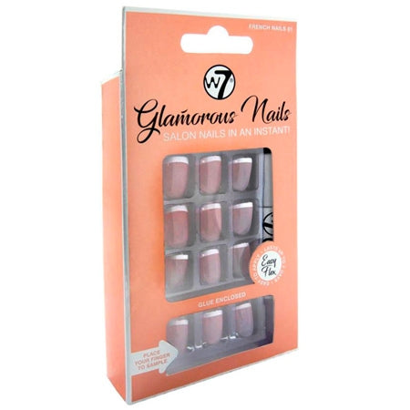 W7 Glamorous Nails French Nails - 24 PCS