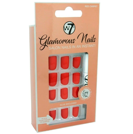 W7 Glamorous Nails Red Carpet - 24 PCS