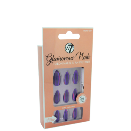 W7 Glamorous Nails Milky Way - 24 pcs