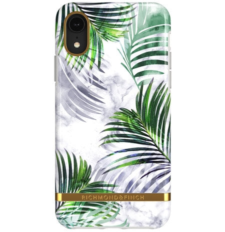 Richmond & Finch White Marmor Tropics Mobil Cover - iPhone XR